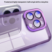For iPhone 15 Plus Invisible Lens Bracket Matte Transparent MagSafe Phone Case(Dark Green)