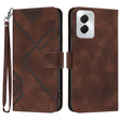For Motorola Moto G Power 5G 2024 Line Pattern Skin Feel Leather Phone Case(Coffee) - Motorola Cases by PMC Jewellery | Online Shopping South Africa | PMC Jewellery | Buy Now Pay Later Mobicred