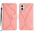 For Motorola Moto G 5G 2023 Stitching Embossed Leather Phone Case(Pink) - free shipping - PMC TechLife - Order now!