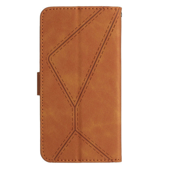 For Motorola Moto G54 Stitching Embossed Leather Phone Case(Brown)