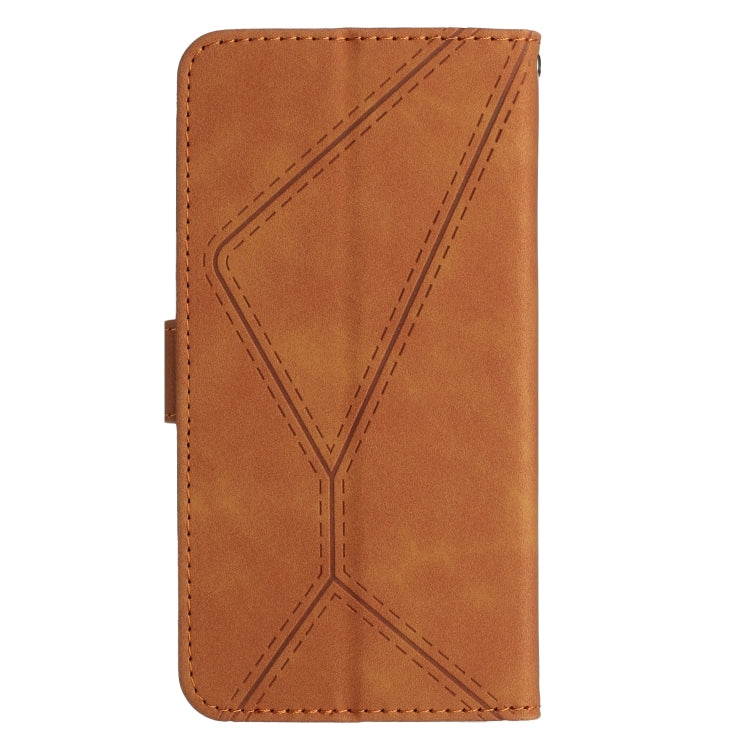 For Motorola Moto G54 Stitching Embossed Leather Phone Case(Brown)