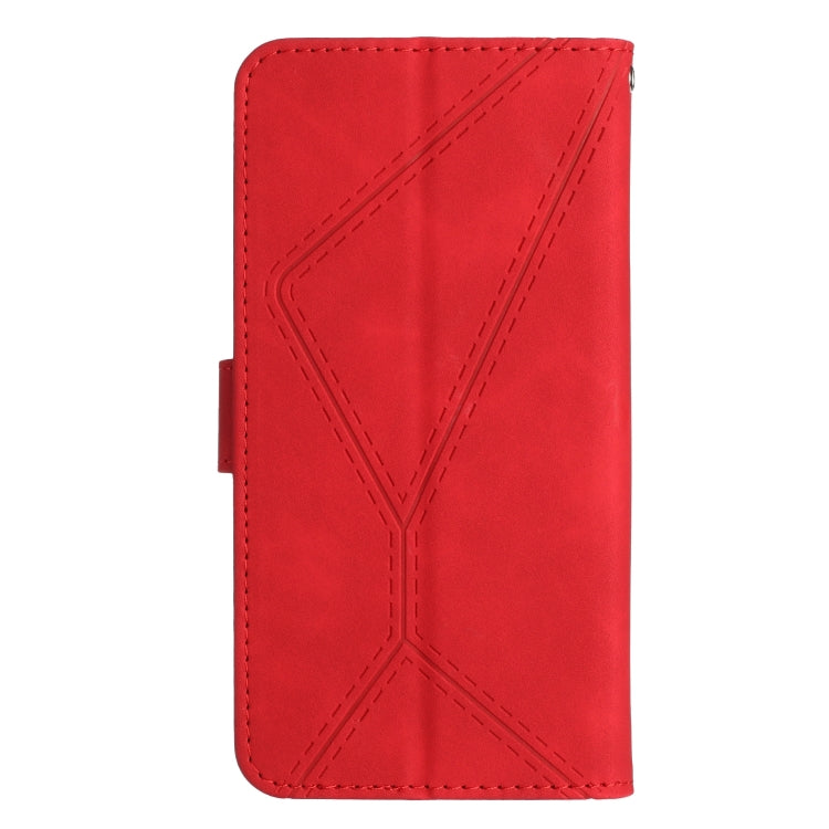 For Motorola Moto G84 Stitching Embossed Leather Phone Case(Red)