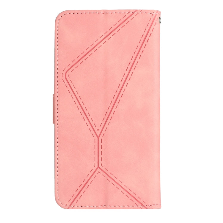 For Motorola Moto G84 Stitching Embossed Leather Phone Case(Pink)