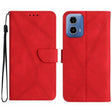 For Motorola Moto G34 5G Stitching Embossed Leather Phone Case(Red) - Motorola Cases by PMC TechLife | Online Shopping South Africa | PMC TechLife | Buy Now Pay Later Mobicred