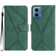 For Motorola Moto G04 / G24 Stitching Embossed Leather Phone Case(Green) - Motorola Cases by PMC TechLife | Online Shopping South Africa | PMC TechLife | Buy Now Pay Later Mobicred