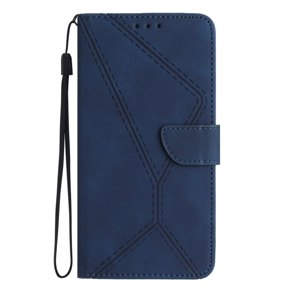For Motorola Moto G04 / G24 Stitching Embossed Leather Phone Case(Blue)