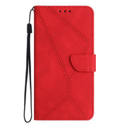 For Motorola Moto G Play 4G 2024 Stitching Embossed Leather Phone Case(Red)