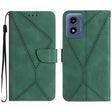 For Motorola Moto G Play 4G 2024 Stitching Embossed Leather Phone Case(Green) - Motorola Cases by PMC TechLife | Online Shopping South Africa | PMC TechLife | Buy Now Pay Later Mobicred