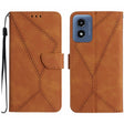 For Motorola Moto G Play 5G 2024 Stitching Embossed Leather Phone Case(Brown) - Motorola Cases by PMC TechLife | Online Shopping South Africa | PMC TechLife | Buy Now Pay Later Mobicred