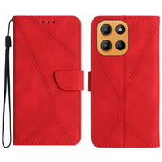 For Motorola Moto G Stylus 5G 2025 Stitching Embossed Leather Phone Case(Red)