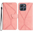 For Motorola Moto G86 5G Stitching Embossed Leather Phone Case(Pink) - free shipping - PMC TechLife - Order now!