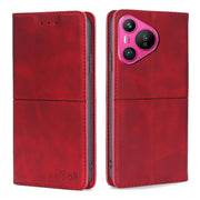 For Huawei Pura 70 5G Cow Texture Magnetic Leather Phone Case(Red)
