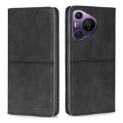 For Huawei Pura 70 Pro / 70 Pro+ 5G Cow Texture Magnetic Leather Phone Case(Black)