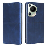For Huawei Pura 70 Ultra 5G Cow Texture Magnetic Leather Phone Case(Blue)