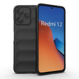 For Xiaomi Redmi 12 5G Magic Shield TPU + Flannel Phone Case(Black) - Xiaomi Cases by PMC TechLife | Online Shopping South Africa | PMC TechLife | Buy Now Pay Later Mobicred