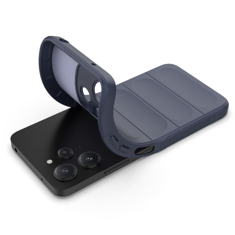 For Xiaomi Redmi 12 5G Magic Shield TPU + Flannel Phone Case(Black)