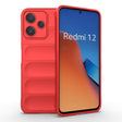 For Xiaomi Redmi 12 5G Magic Shield TPU + Flannel Phone Case(Red) - Xiaomi Cases by PMC TechLife | Online Shopping South Africa | PMC TechLife | Buy Now Pay Later Mobicred