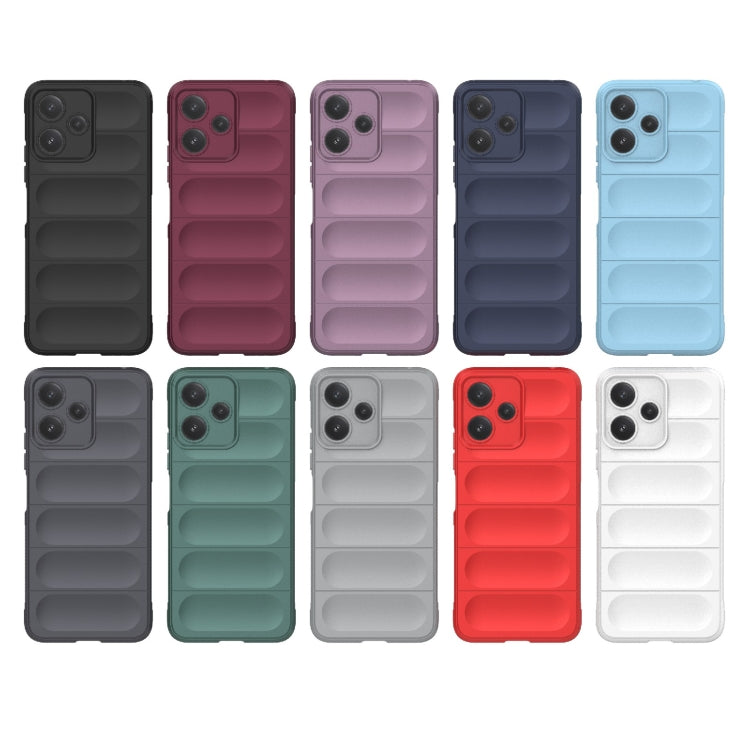 For Xiaomi Redmi 12 5G Magic Shield TPU + Flannel Phone Case(Grey)