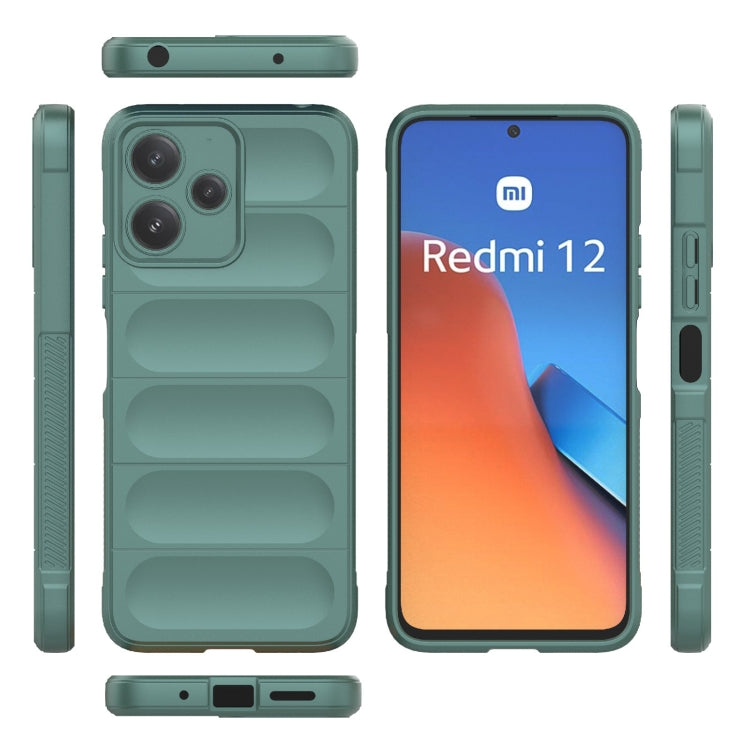 For Xiaomi Redmi 12 5G Magic Shield TPU + Flannel Phone Case(Grey)