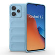 For Xiaomi Redmi 12 5G Magic Shield TPU + Flannel Phone Case(Light Blue) - Xiaomi Cases by PMC TechLife | Online Shopping South Africa | PMC TechLife | Buy Now Pay Later Mobicred