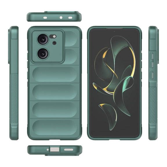 For Xiaomi Redmi K60 Ultra Magic Shield TPU + Flannel Phone Case(Dark Green)