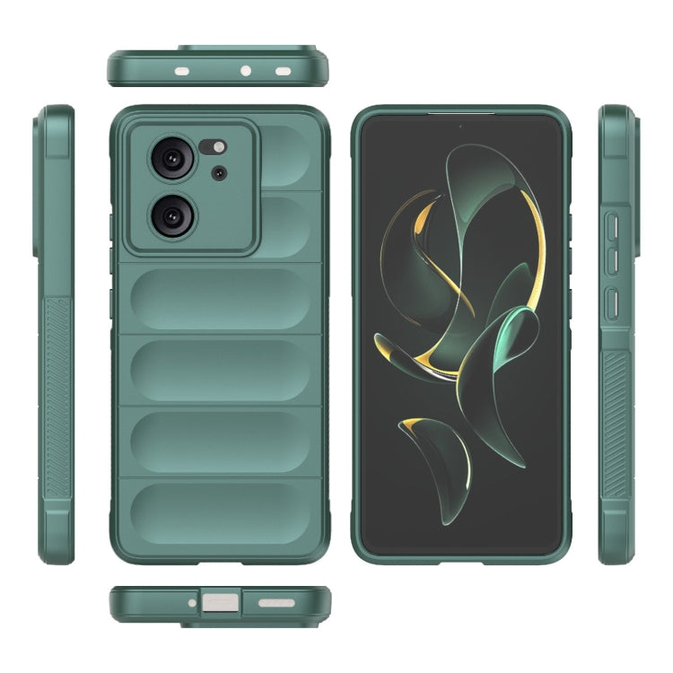 For Xiaomi Redmi K60 Ultra Magic Shield TPU + Flannel Phone Case(Dark Green)