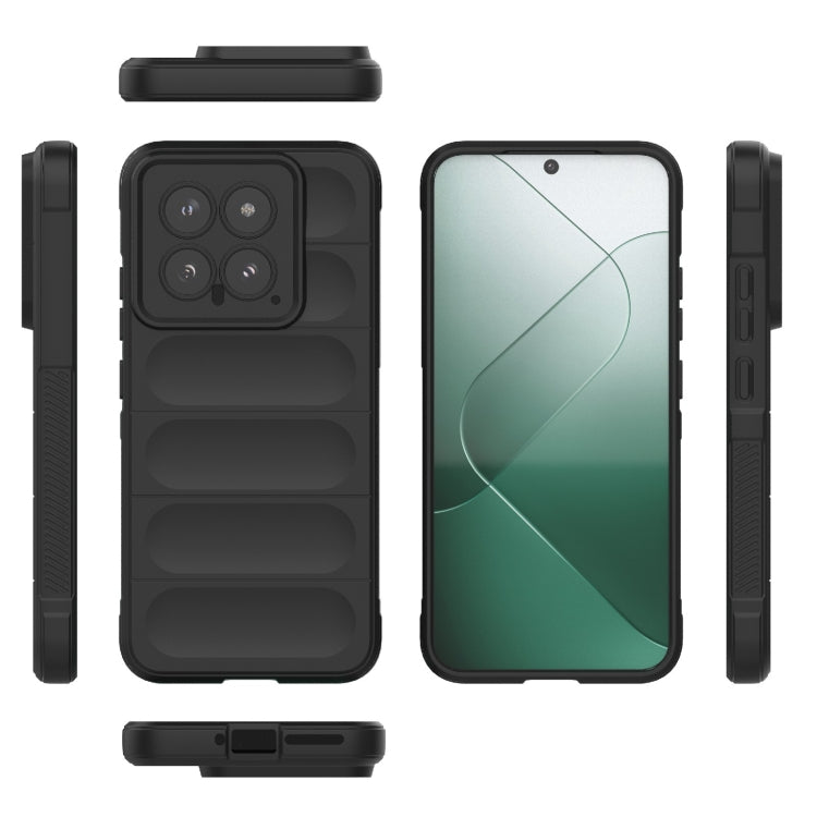 For Xiaomi 14 5G Magic Shield TPU + Flannel Phone Case(Black)