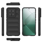 For Xiaomi 14 5G Magic Shield TPU + Flannel Phone Case(Black)