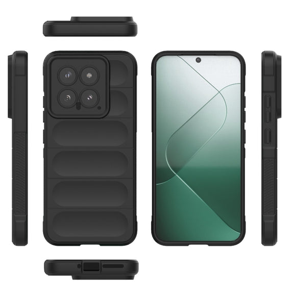 For Xiaomi 14 5G Magic Shield TPU + Flannel Phone Case(Black)