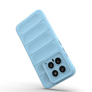 For Xiaomi 14 5G Magic Shield TPU + Flannel Phone Case(Light Blue)
