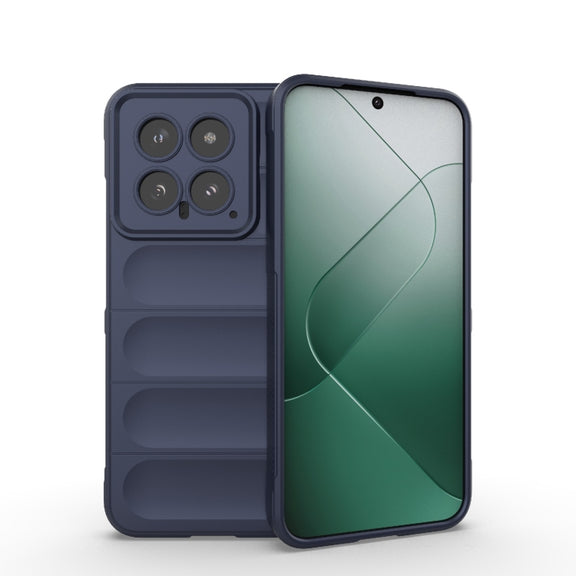 For Xiaomi 14 5G Magic Shield TPU + Flannel Phone Case(Dark Blue)