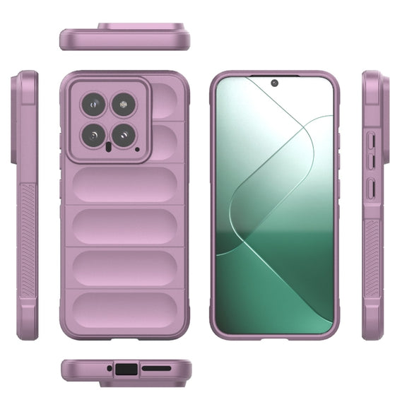 For Xiaomi 14 5G Magic Shield TPU + Flannel Phone Case(Purple)