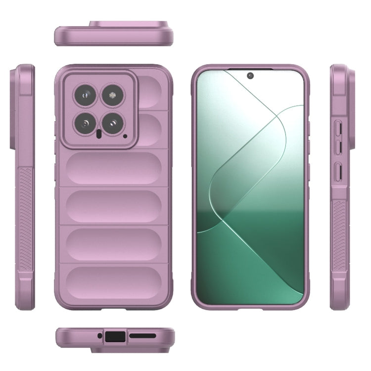 For Xiaomi 14 5G Magic Shield TPU + Flannel Phone Case(Purple)