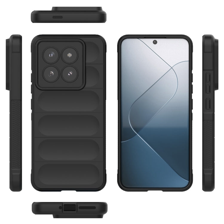 For Xiaomi 14 Pro 5G Magic Shield TPU + Flannel Phone Case(Black)