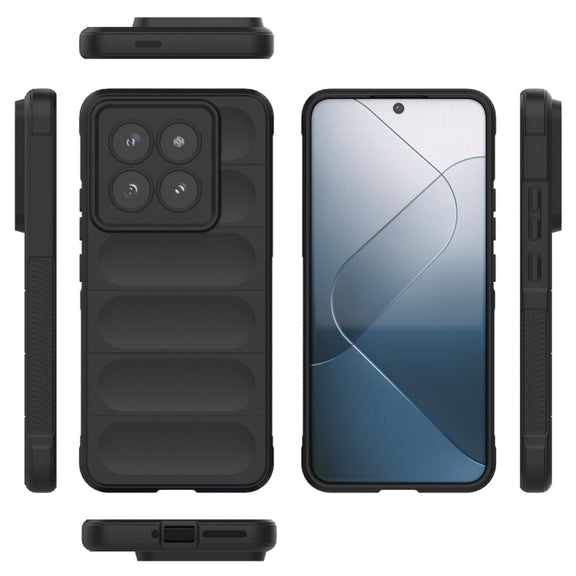 For Xiaomi 14 Pro 5G Magic Shield TPU + Flannel Phone Case(Black)