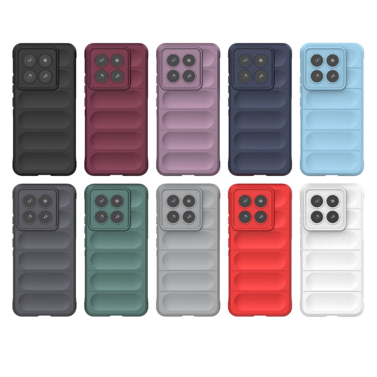For Xiaomi 14 Pro 5G Magic Shield TPU + Flannel Phone Case(Red)