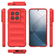 For Xiaomi 14 Pro 5G Magic Shield TPU + Flannel Phone Case(Red)