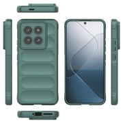 For Xiaomi 14 Pro 5G Magic Shield TPU + Flannel Phone Case(Dark Green)