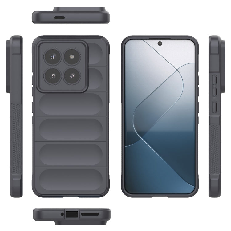 For Xiaomi 14 Pro 5G Magic Shield TPU + Flannel Phone Case(Dark Grey)