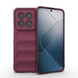 For Xiaomi 14 Pro 5G Magic Shield TPU + Flannel Phone Case(Wine Red) - 14 Pro Cases by PMC TechLife | Online Shopping South Africa | PMC TechLife | Buy Now Pay Later Mobicred