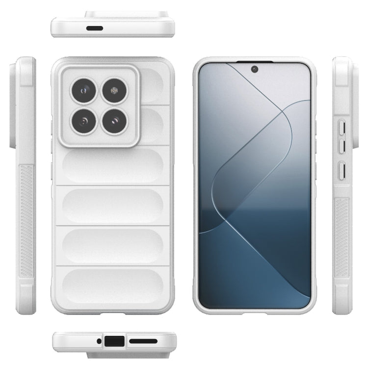 For Xiaomi 14 Pro 5G Magic Shield TPU + Flannel Phone Case(White)