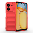 For Xiaomi Redmi 13C 4G Global Magic Shield TPU + Flannel Phone Case(Red) - 13C Cases by PMC TechLife | Online Shopping South Africa | PMC TechLife | Buy Now Pay Later Mobicred