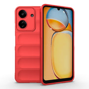 For Xiaomi Redmi 13C 4G Global Magic Shield TPU + Flannel Phone Case(Red)