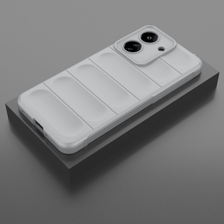 For Xiaomi Redmi 13C 4G Global Magic Shield TPU + Flannel Phone Case(Grey)