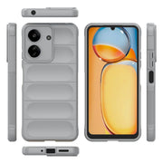 For Xiaomi Redmi 13C 4G Global Magic Shield TPU + Flannel Phone Case(Grey)