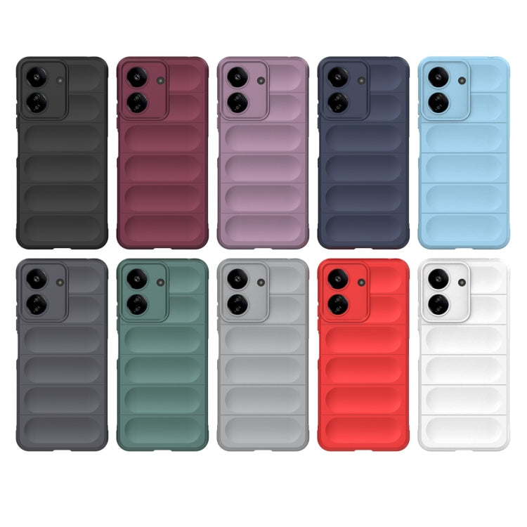 For Xiaomi Redmi 13C 4G Global Magic Shield TPU + Flannel Phone Case(Grey)