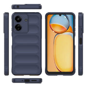 For Xiaomi Redmi 13C 4G Global Magic Shield TPU + Flannel Phone Case(Dark Blue)