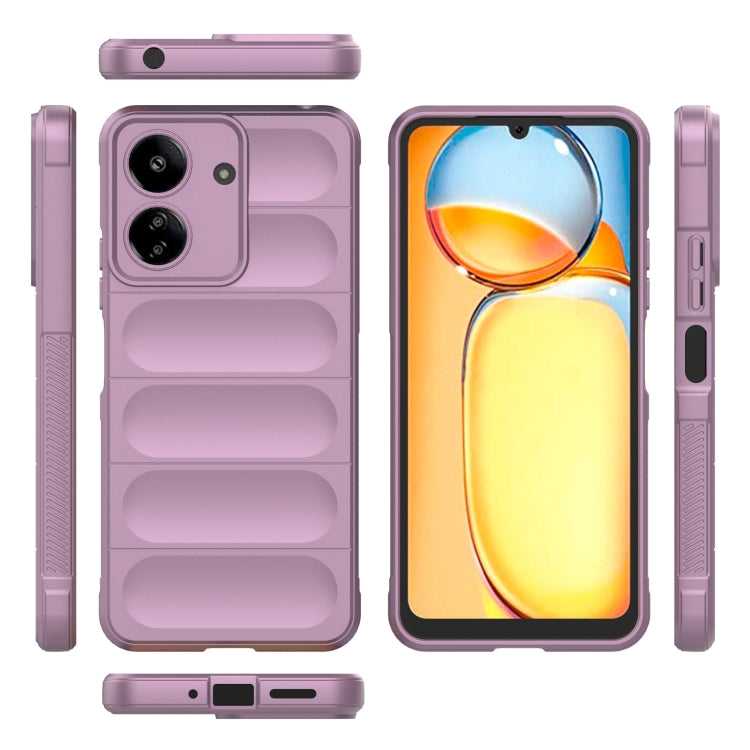 For Xiaomi Redmi 13C 4G Global Magic Shield TPU + Flannel Phone Case(Purple)