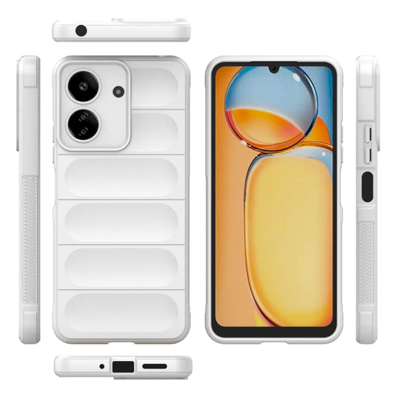 For Xiaomi Redmi 13C 4G Global Magic Shield TPU + Flannel Phone Case(White)