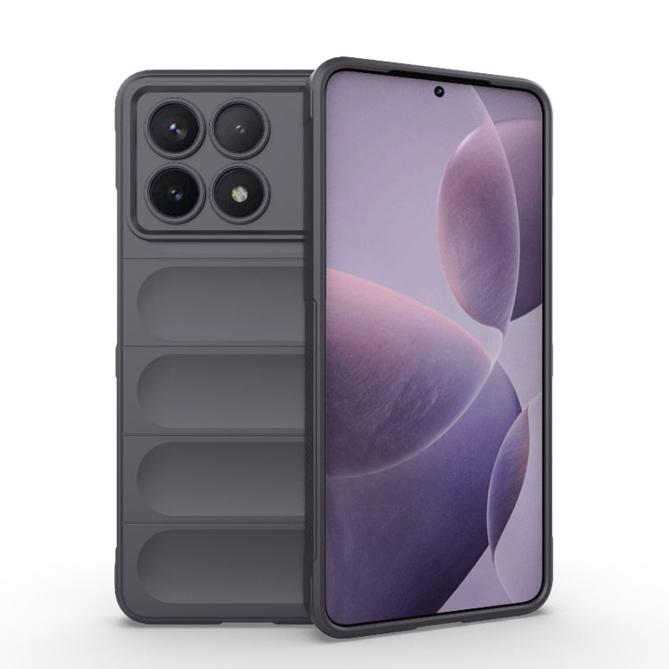 For Xiaomi Redmi K70 / K70 Pro 5G Magic Shield TPU + Flannel Phone Case(Dark Grey)